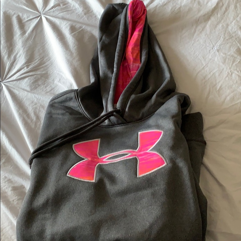 Under Armour Sweatshirt, Grey and pink